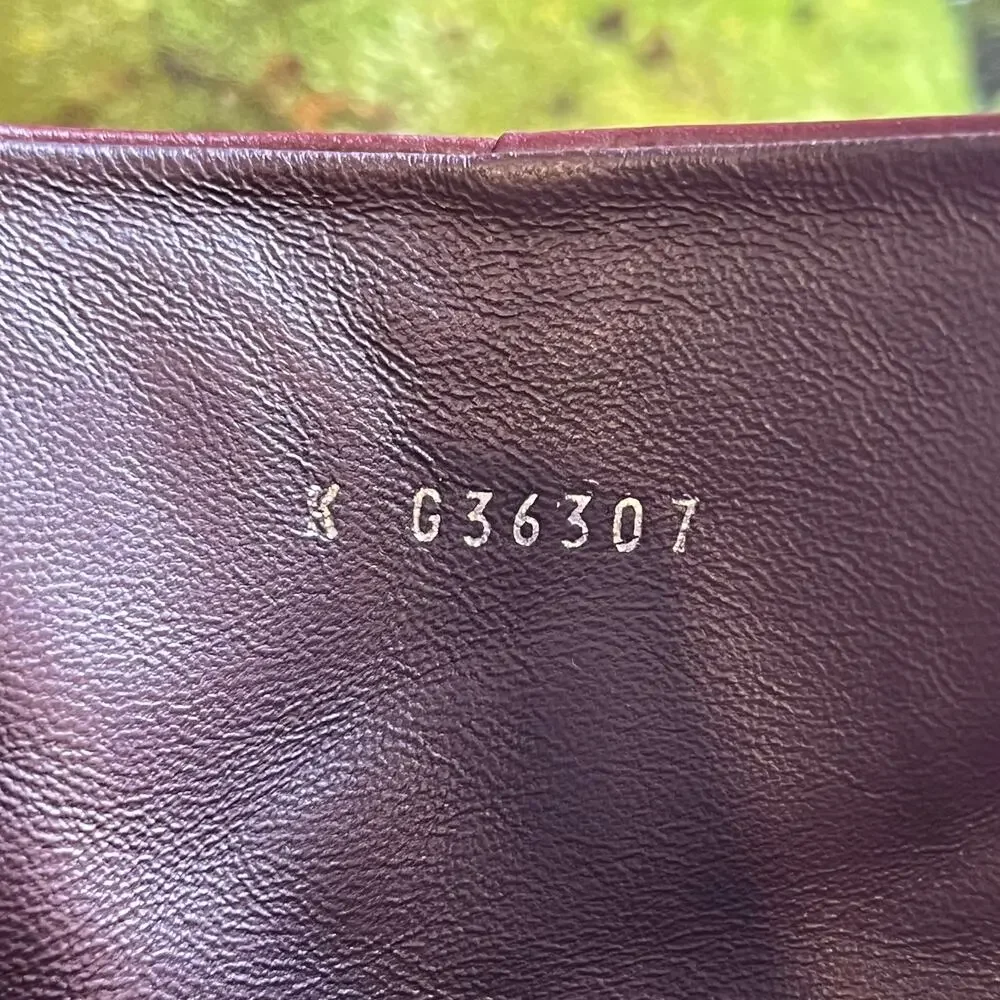 CHANEL CC Burgundy Leather Booties SZ 36.5 (US 6.5)
